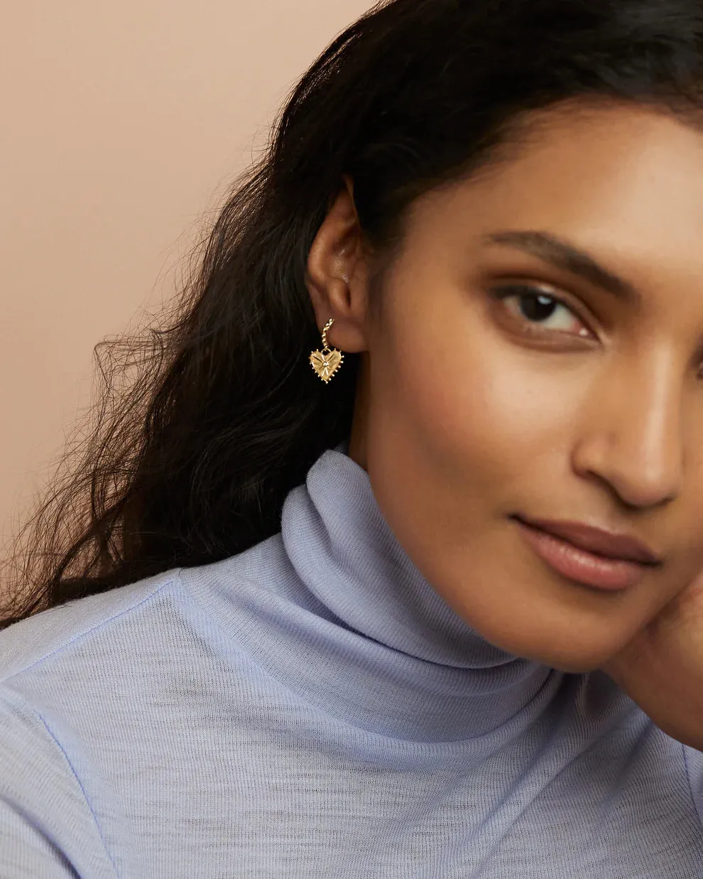 Agape Hoop Earrings White Diamond