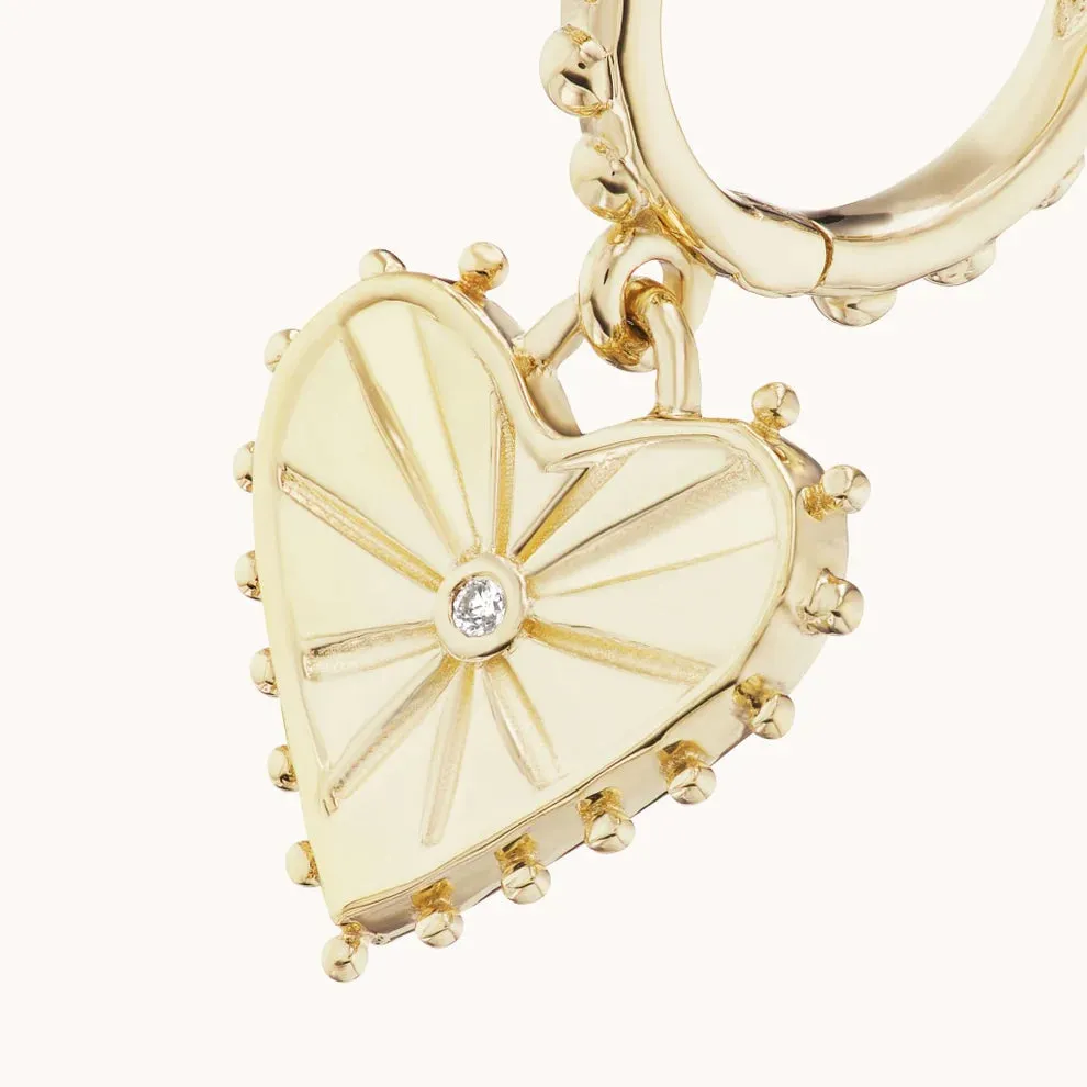 Agape Hoop Earrings White Diamond