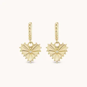 Agape Hoop Earrings White Diamond