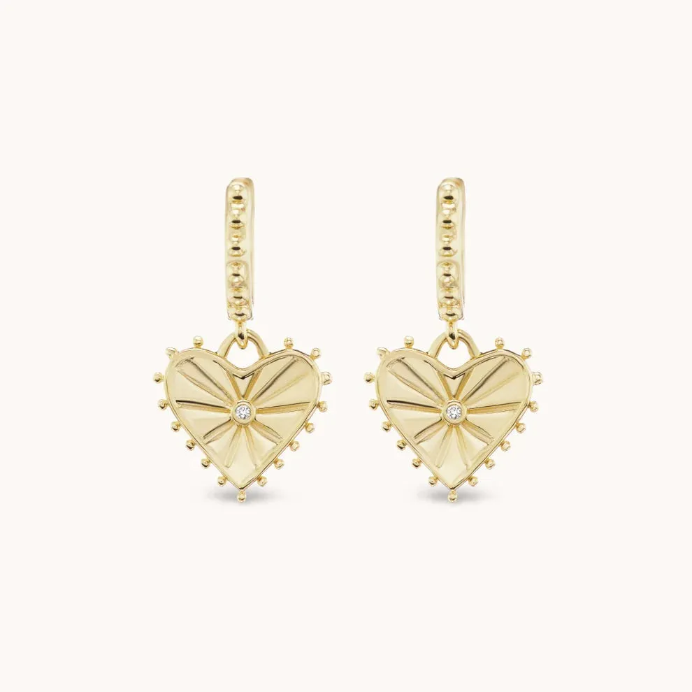 Agape Hoop Earrings White Diamond