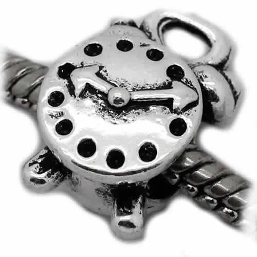 Alarm Clock European Bead Compatible for Most European Snake Chain Bracelet