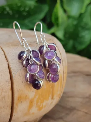 Amethyst Cluster Earrings