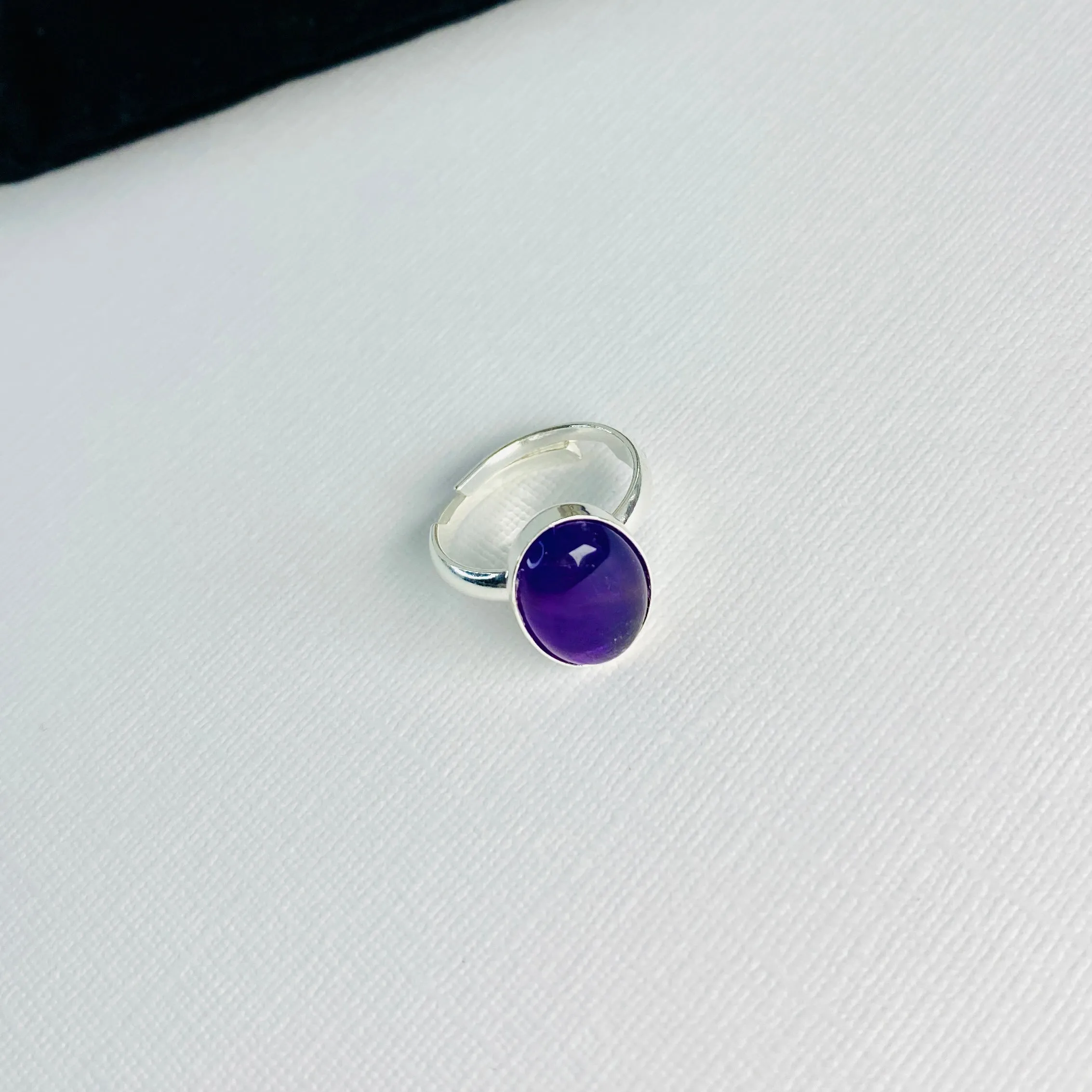 Amethyst Gemstone Ring - Adjustable