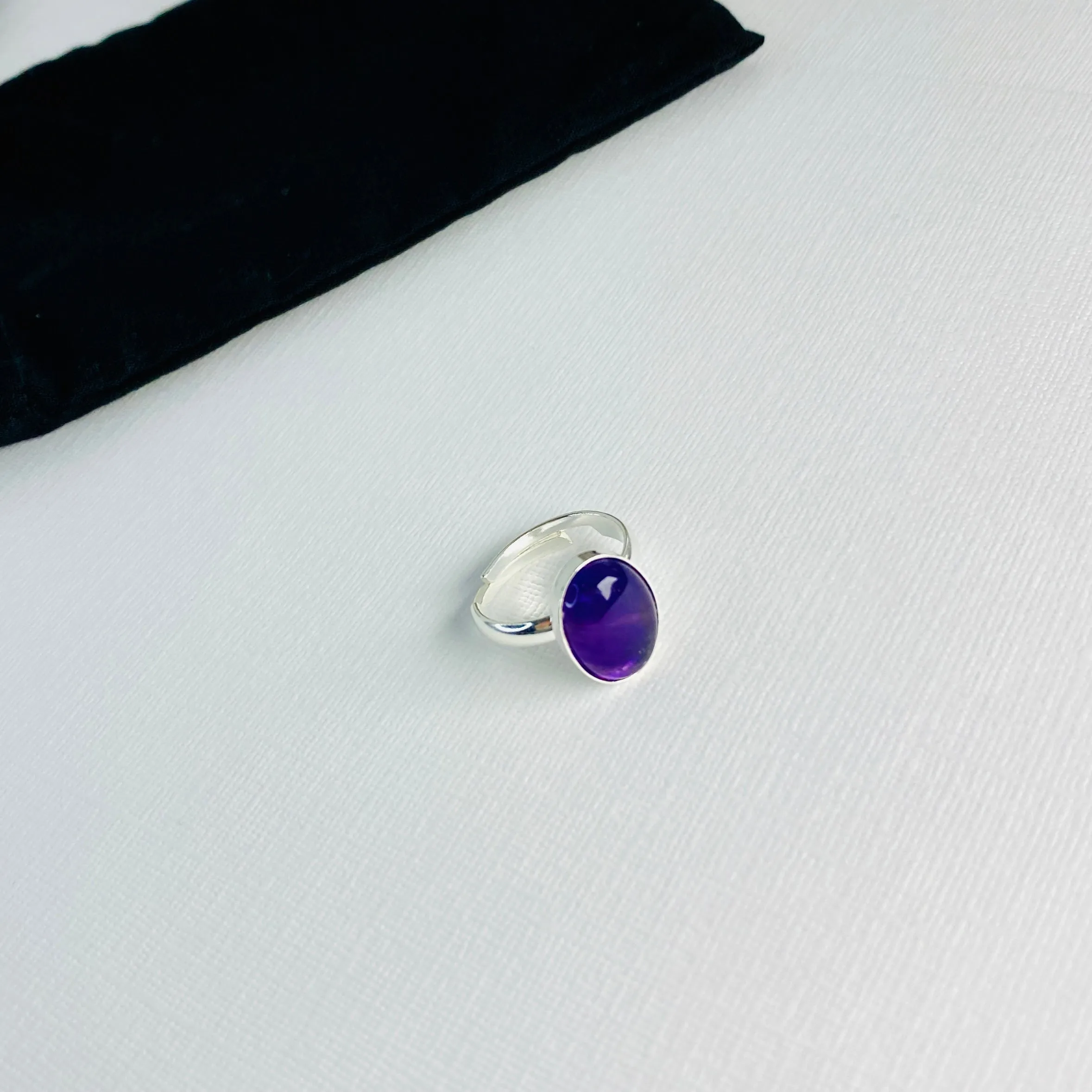 Amethyst Gemstone Ring - Adjustable