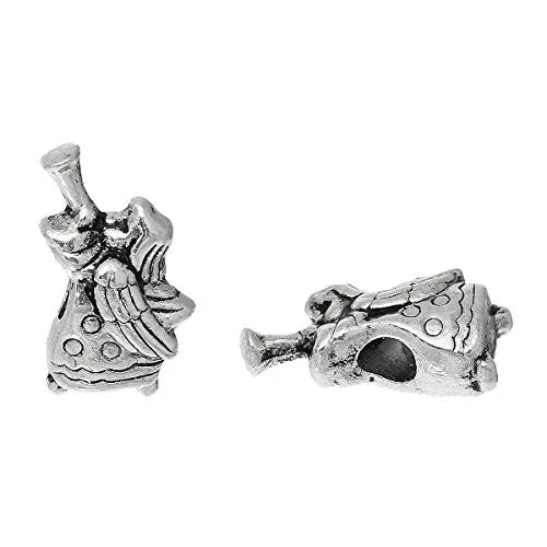 Angel with Blow Horn Dangle Charm European Bead Compatible for Most European Snake Chain Bracelet