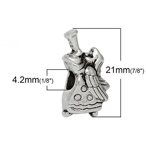 Angel with Blow Horn Dangle Charm European Bead Compatible for Most European Snake Chain Bracelet