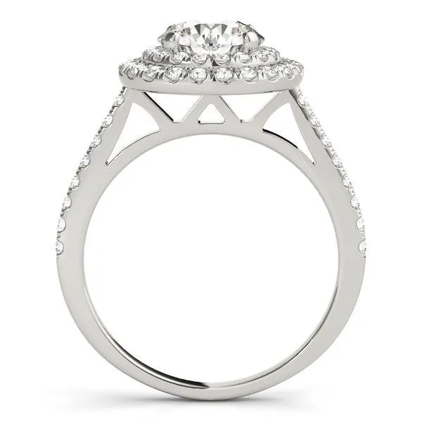 Anita Round Center Stone Double Halo Engagement Ring