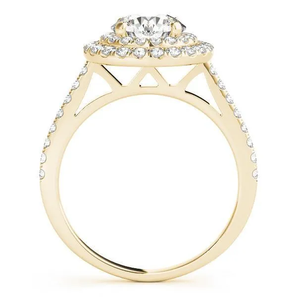 Anita Round Center Stone Double Halo Engagement Ring