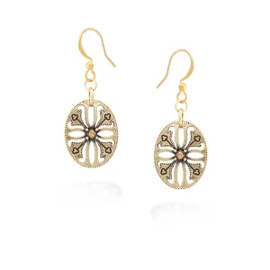 ANTIQUE GOLD EARRINGS #GE18633_GOLD (LH11 LH12)