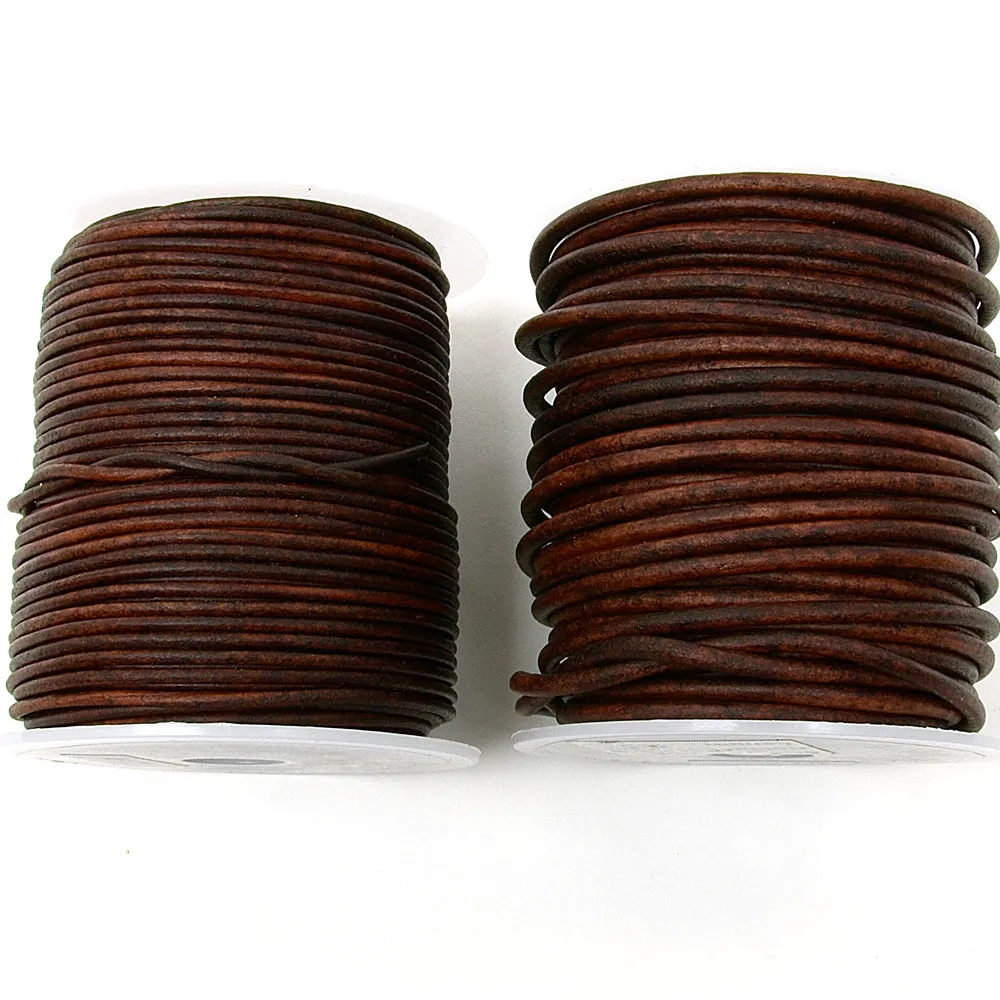 Antique two-tone cowhide flat strap Oil Leather Cord Natural leather strap MLT- P0000DRH