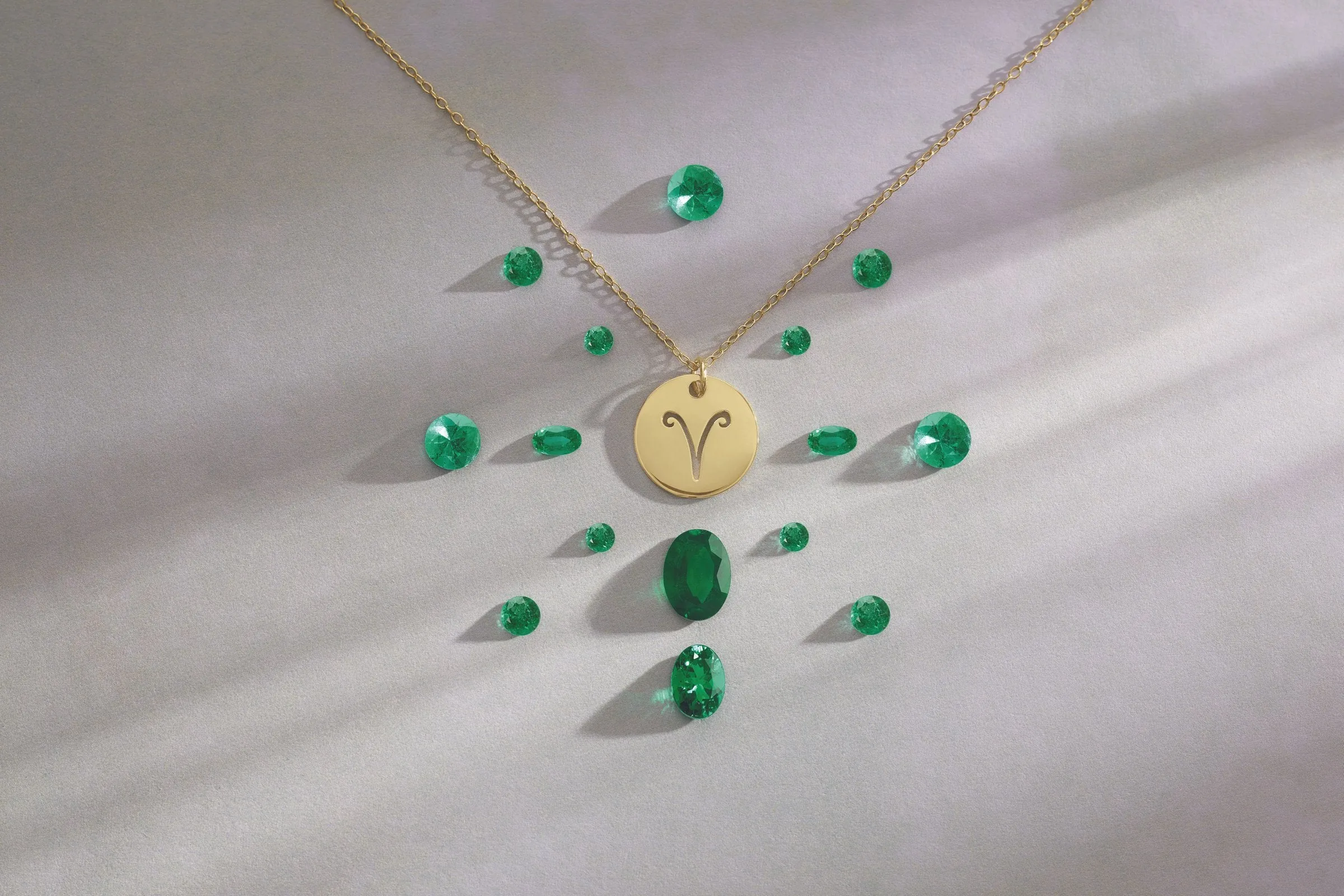 Aries Disc Zodiac Pendant