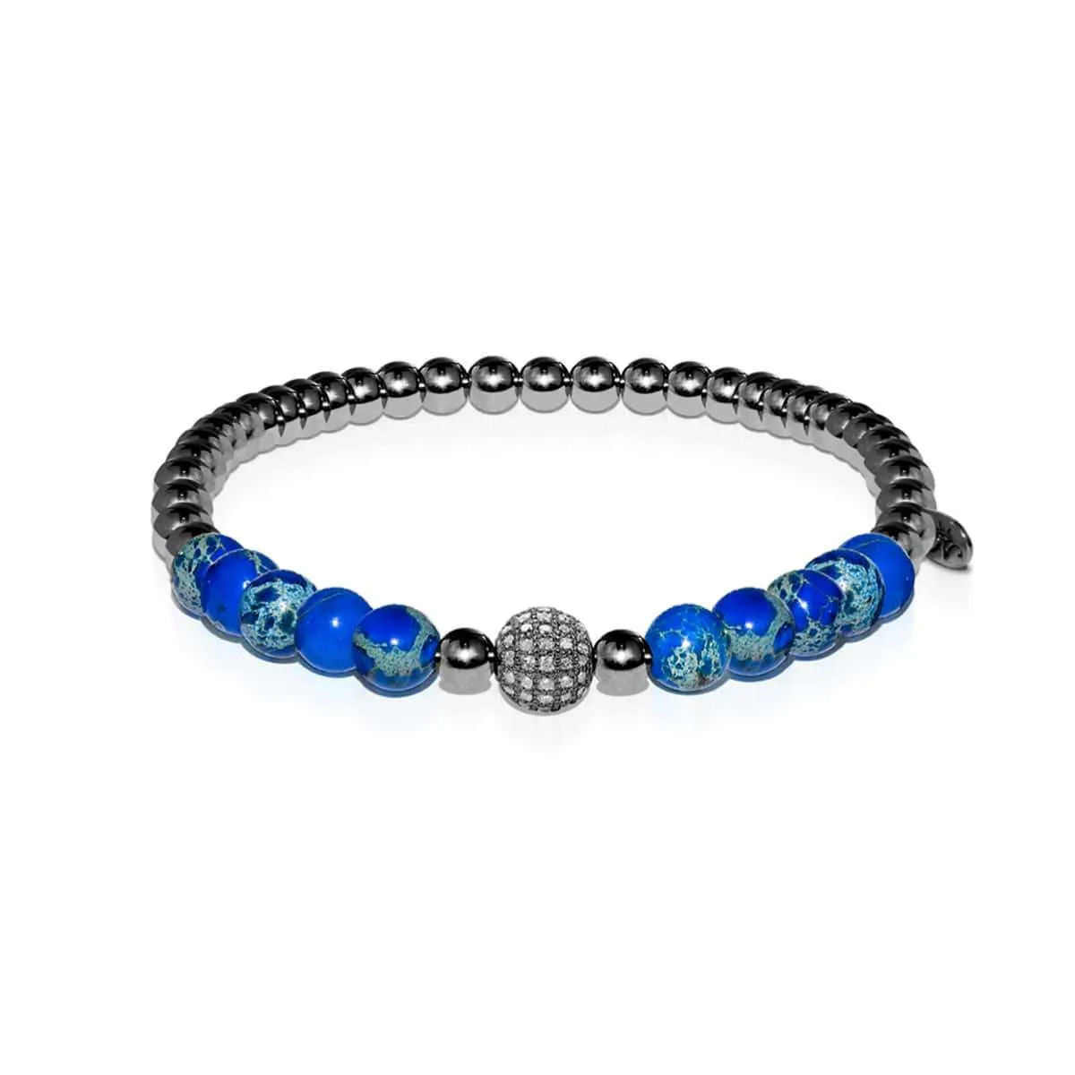 Atlantis | Gunmetal | Crystal Sea Gemstone Bracelet