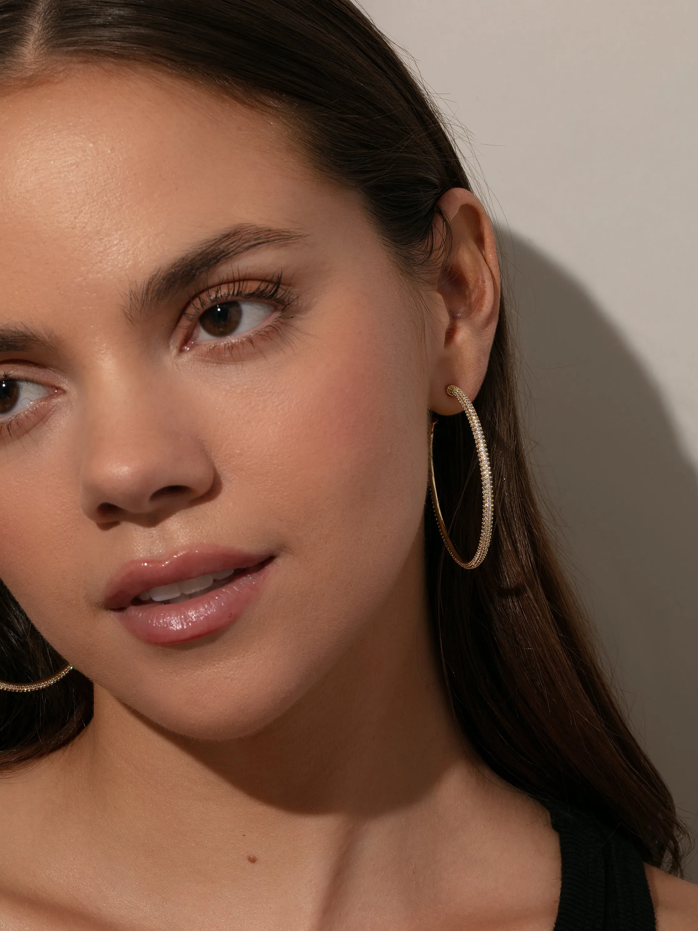 Attention Pavé Hoop Earrings