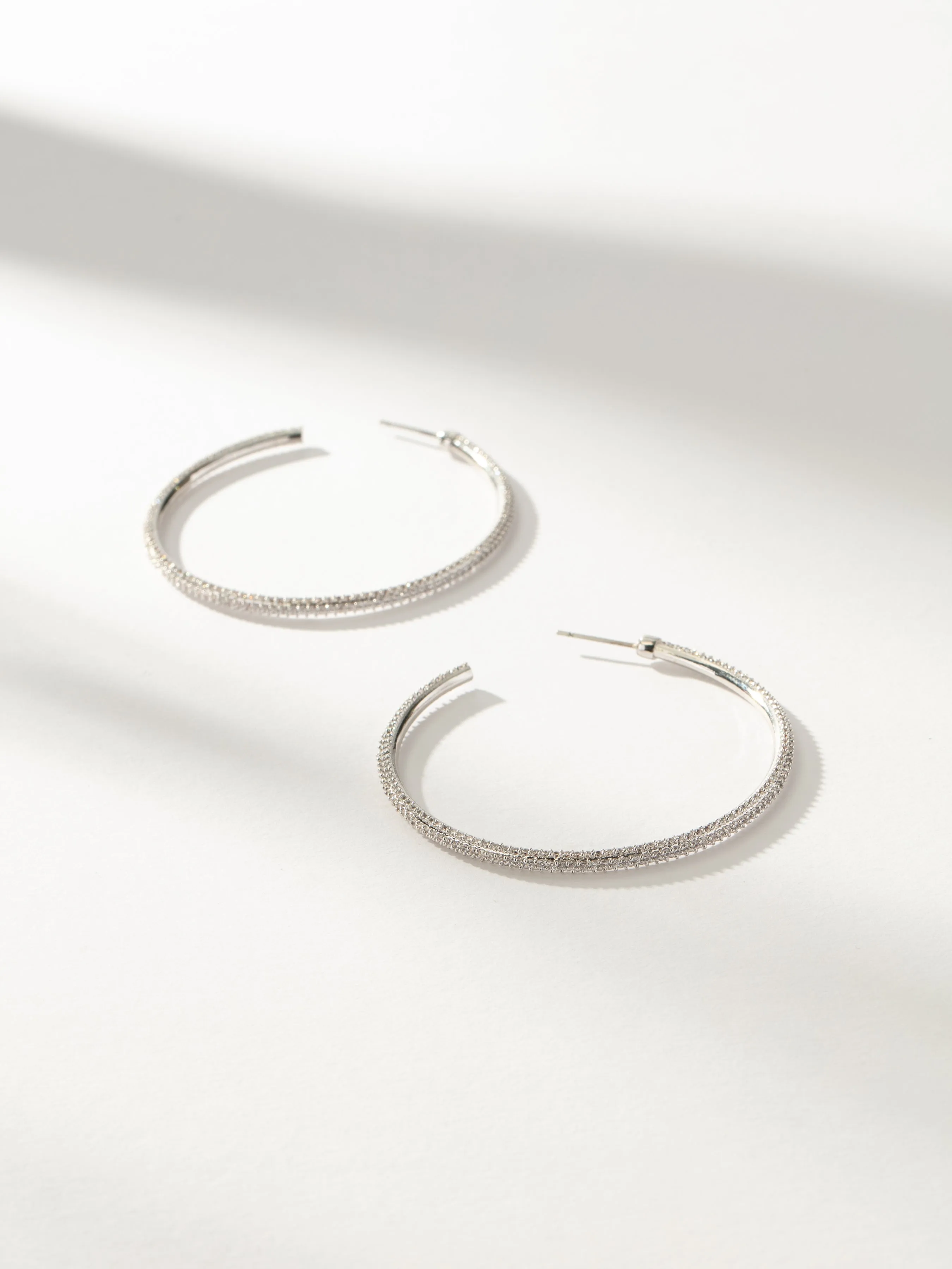 Attention Pavé Hoop Earrings