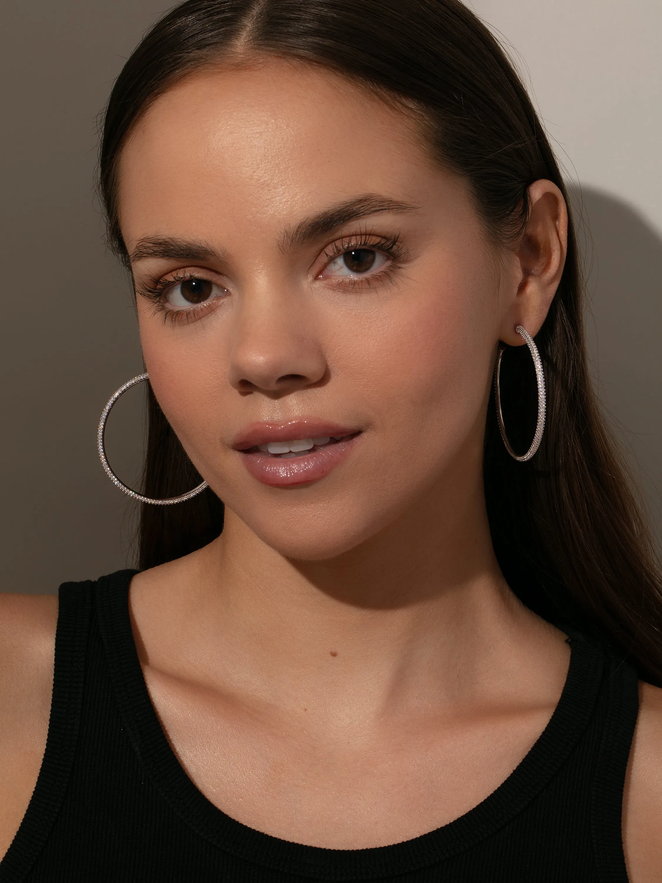 Attention Pavé Hoop Earrings