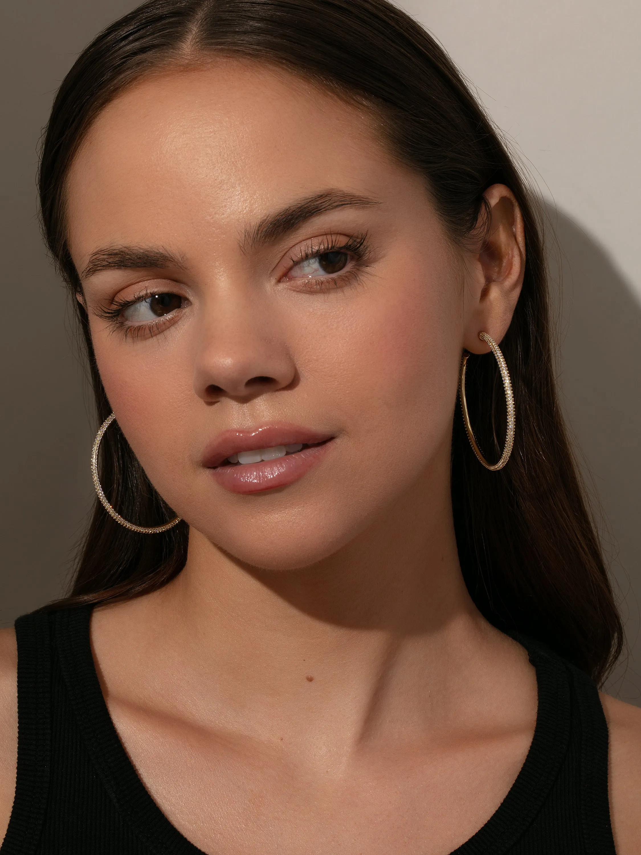 Attention Pavé Hoop Earrings