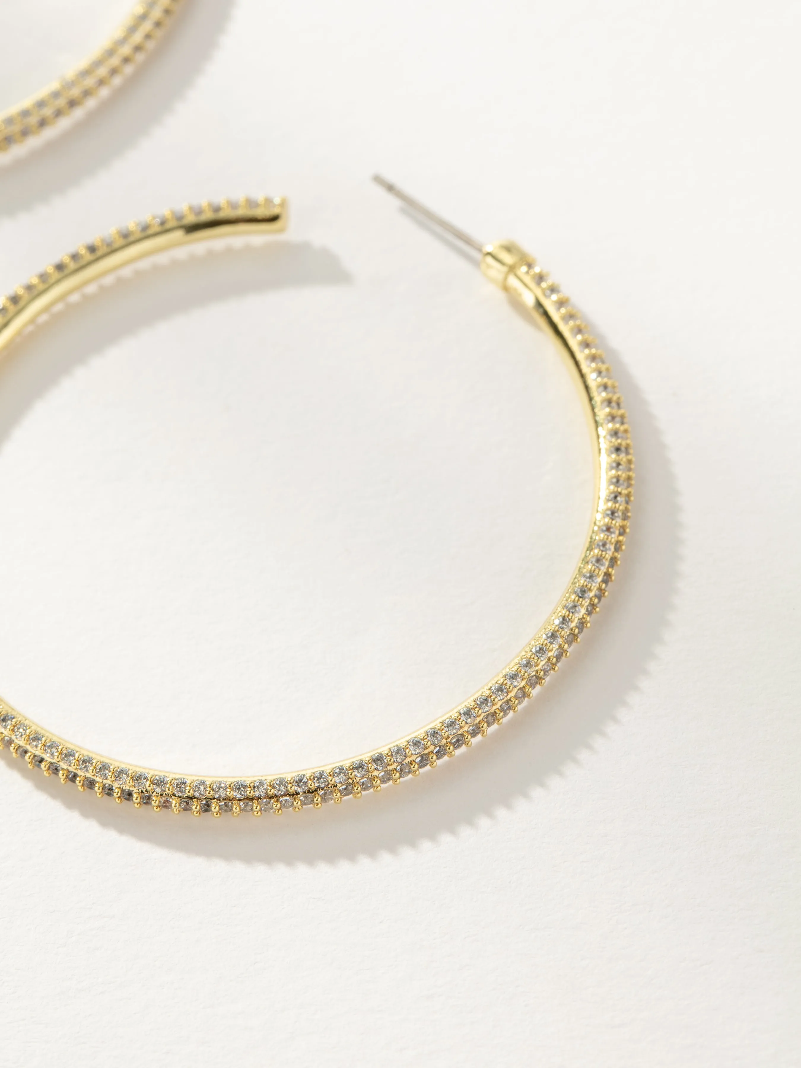 Attention Pavé Hoop Earrings
