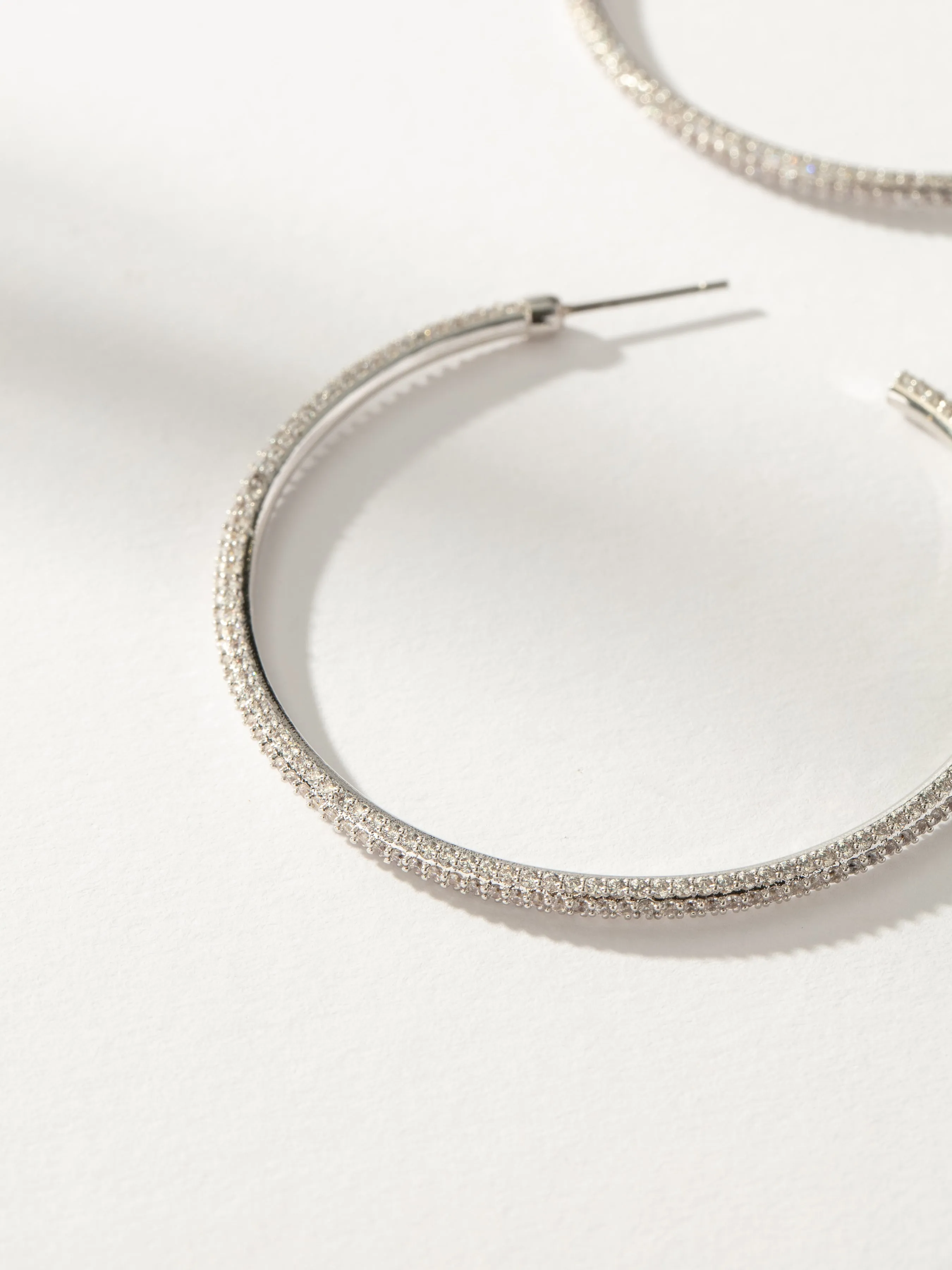 Attention Pavé Hoop Earrings