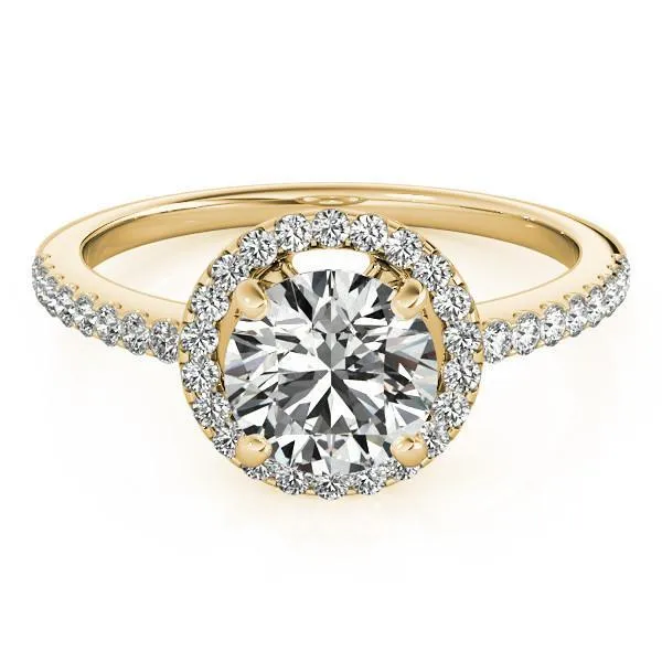 Auden Round Center Stone Halo Engagement Ring