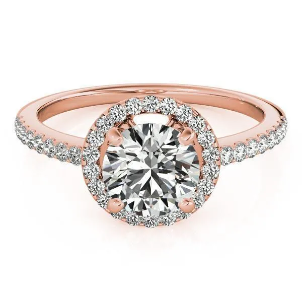 Auden Round Center Stone Halo Engagement Ring