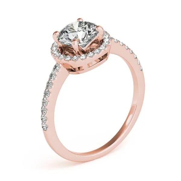 Auden Round Center Stone Halo Engagement Ring