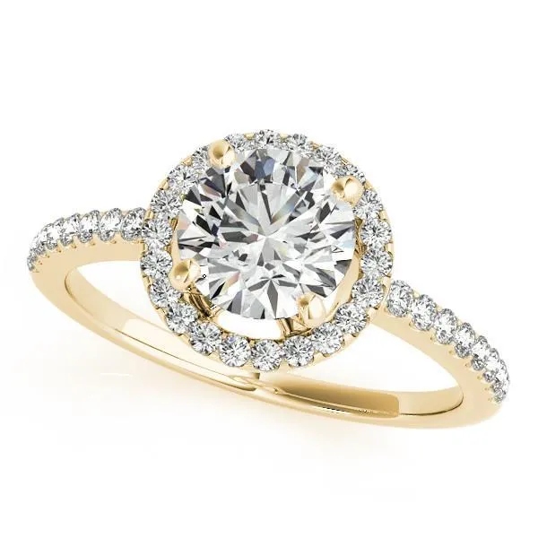 Auden Round Center Stone Halo Engagement Ring