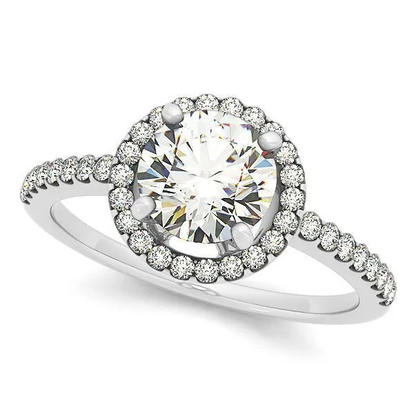 Auden Round Center Stone Halo Engagement Ring