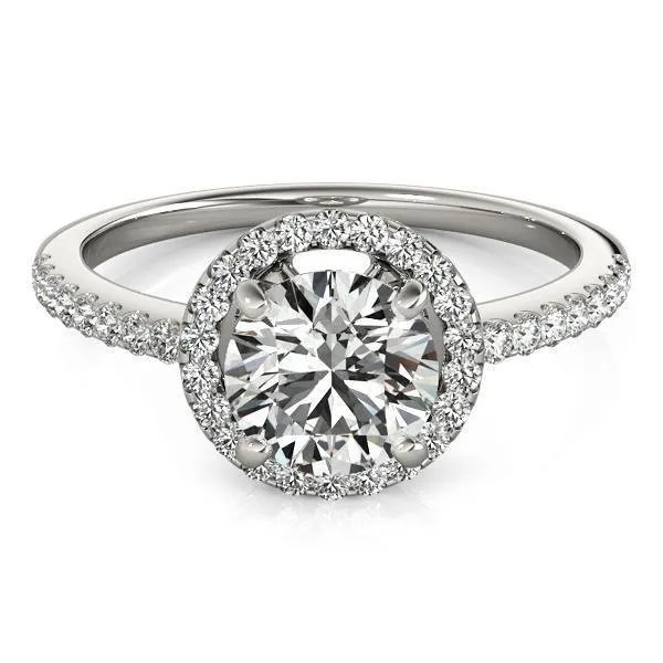 Auden Round Center Stone Halo Engagement Ring