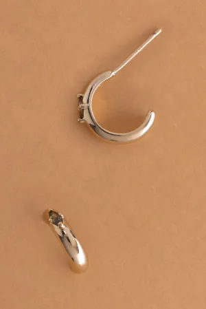 August Peridot J-Hoop Earrings