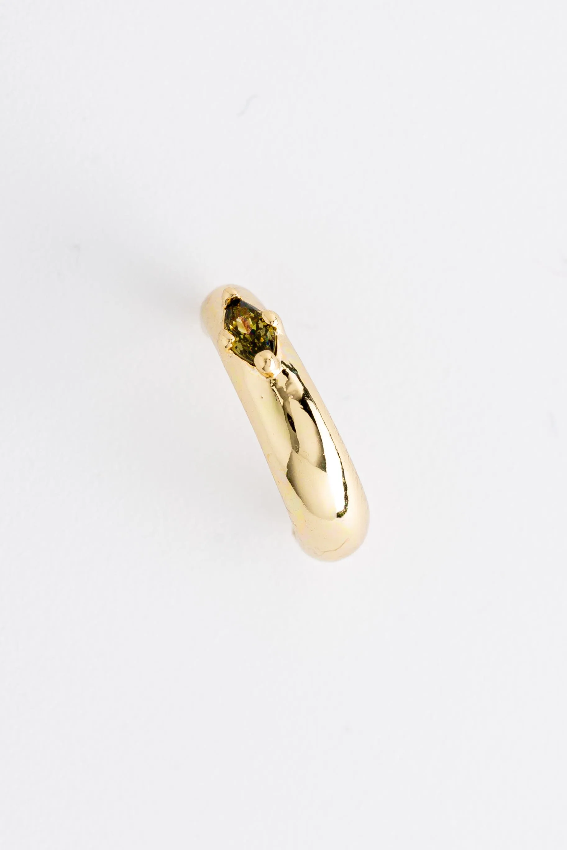 August Peridot J-Hoop Earrings