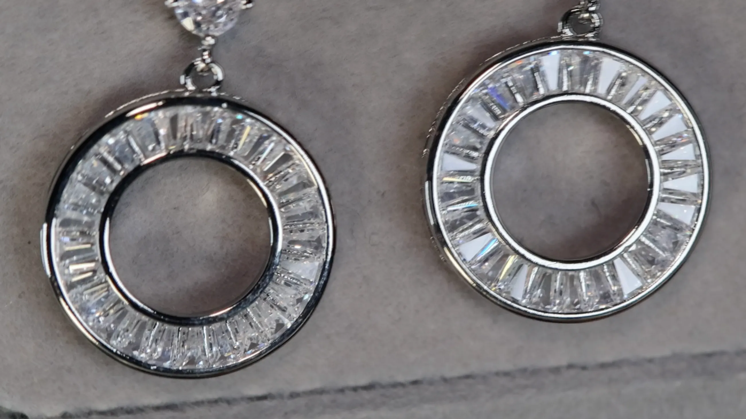 Baguette Diamond Hoop Earrings | Womens Baguette Diamond Earrings