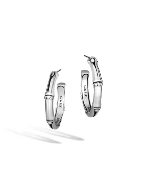 Bamboo Small J Hoop Earring
