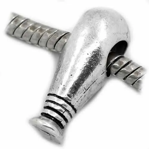 Baseball Bat European Bead Compatible for Most European Snake Chain Bracelet