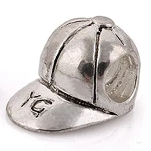 Baseball Cap European Bead Compatible for Most European Snake Chain Charm Bracelet