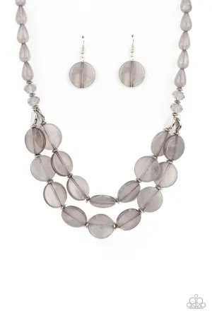 Beach Day Demure Silver Paparazzi Necklace