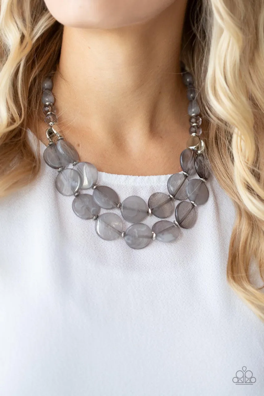 Beach Day Demure Silver Paparazzi Necklace