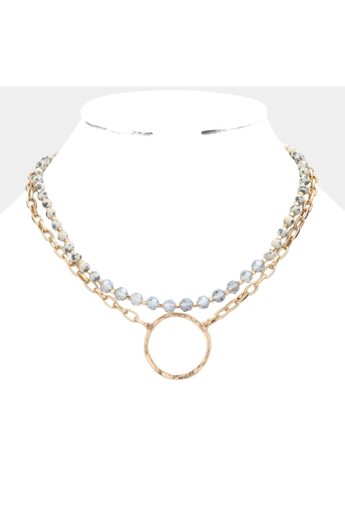 Beaded and Circle Necklaces