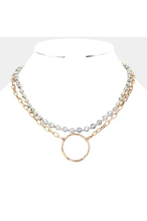 Beaded and Circle Necklaces