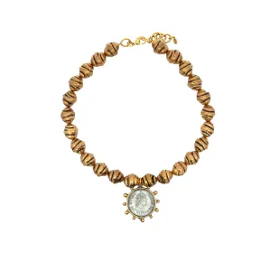 Beaded Coin Necklace