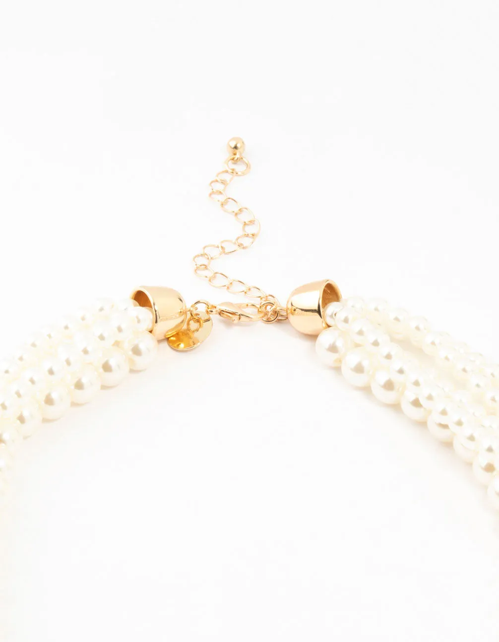Beaded Multi Sized Pearls Layered Necklace