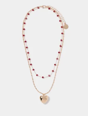 Bella Beaded Heart Necklace