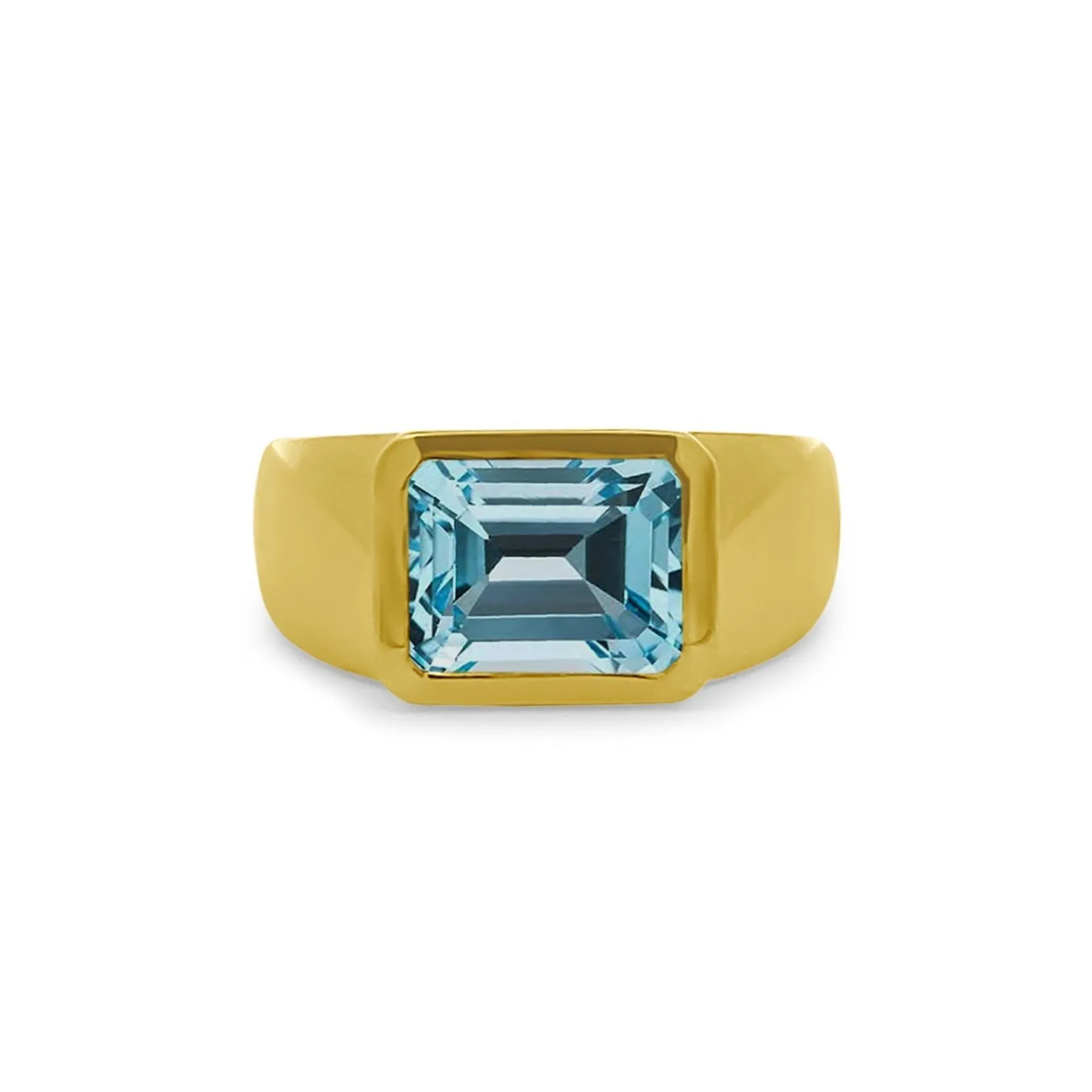 Bezel Set Gemstone Signet Ring