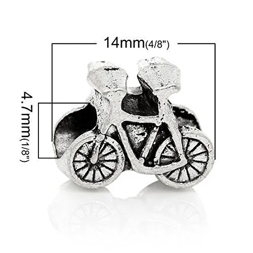 Bicylce European Bead Compatible for Most European Snake Chain Bracelet