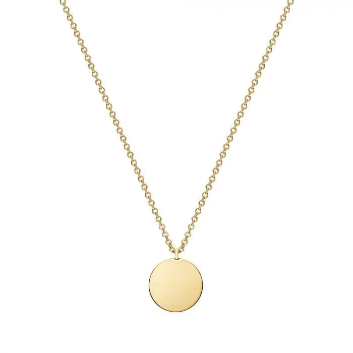 Birks 18K Yellow Gold 10mm Disc Necklace