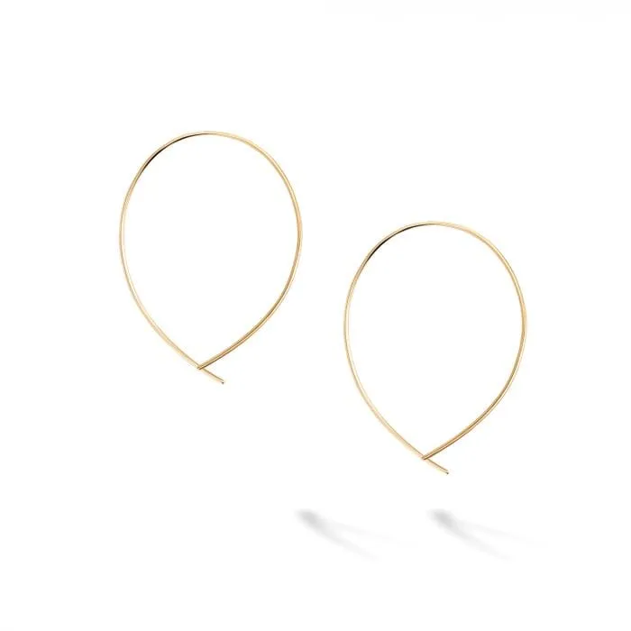 Birks 18K Yellow Gold Hoop Wire Earrings