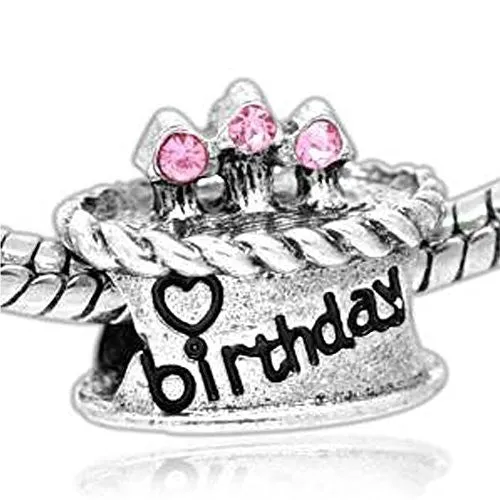 Birthday Cake European Bead Compatible for Most European Snake Chain Bracelet