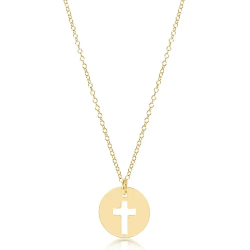 Blessed Gold Disc Charm Necklace
