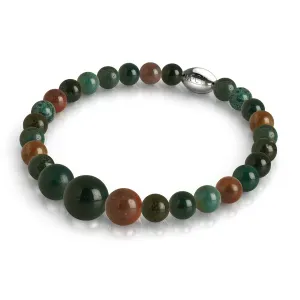 Bloodstone | .925 Sterling Silver | Gemstone Cascade Bracelet
