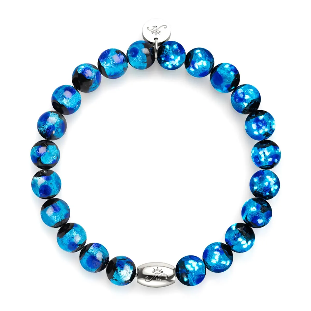 Blue Astra | .925 Sterling Silver | Solar Glass Bracelet