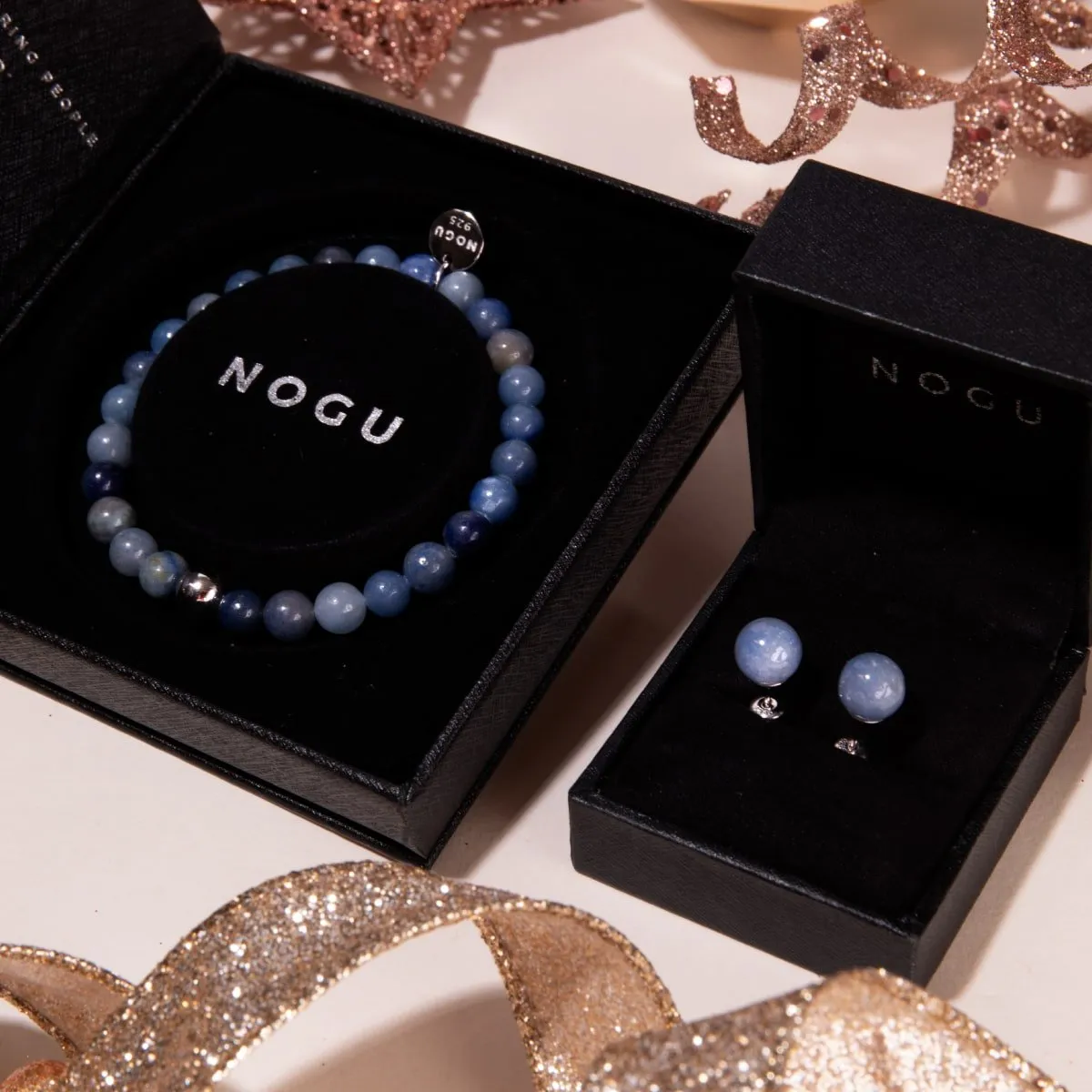Blue Aventurine | .925 Sterling Silver | Healing Gemstone Bead Bracelet
